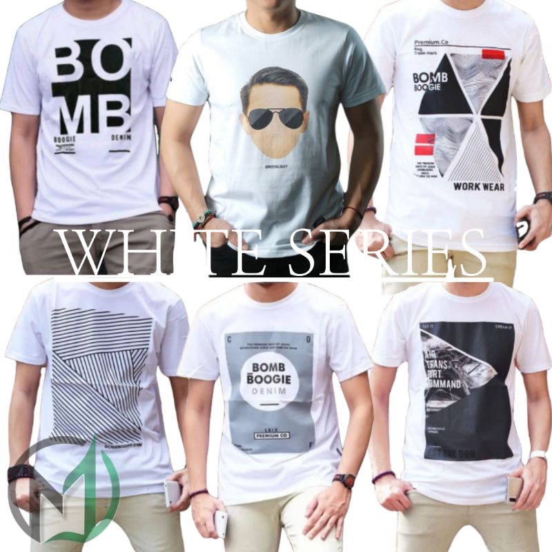 BAJU KAOS TSHIRT DISTRO FASHION PRIA COWOK LAKI LAKI DEWASA BOMBOOGIE PREMIUM BRANDED BANDUNG ORIGIN