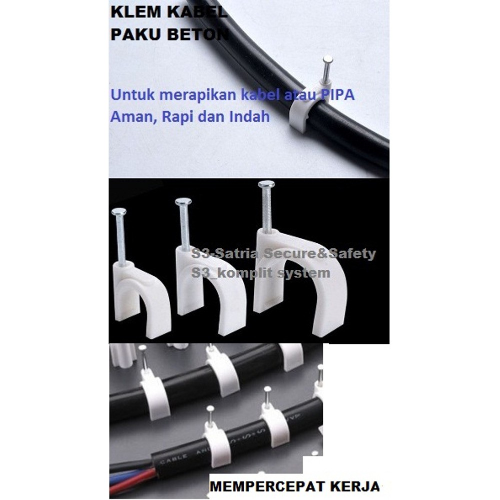 KLEM KABEL 22 / KLEM PIPA CONDUIT / KLEM KABEL PAKU BETON NO 22