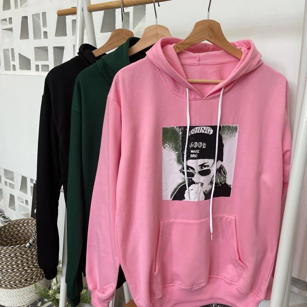 Zanah Hoodie Wanita Terbaru Moment Girls Bahan Pleece Korean Style