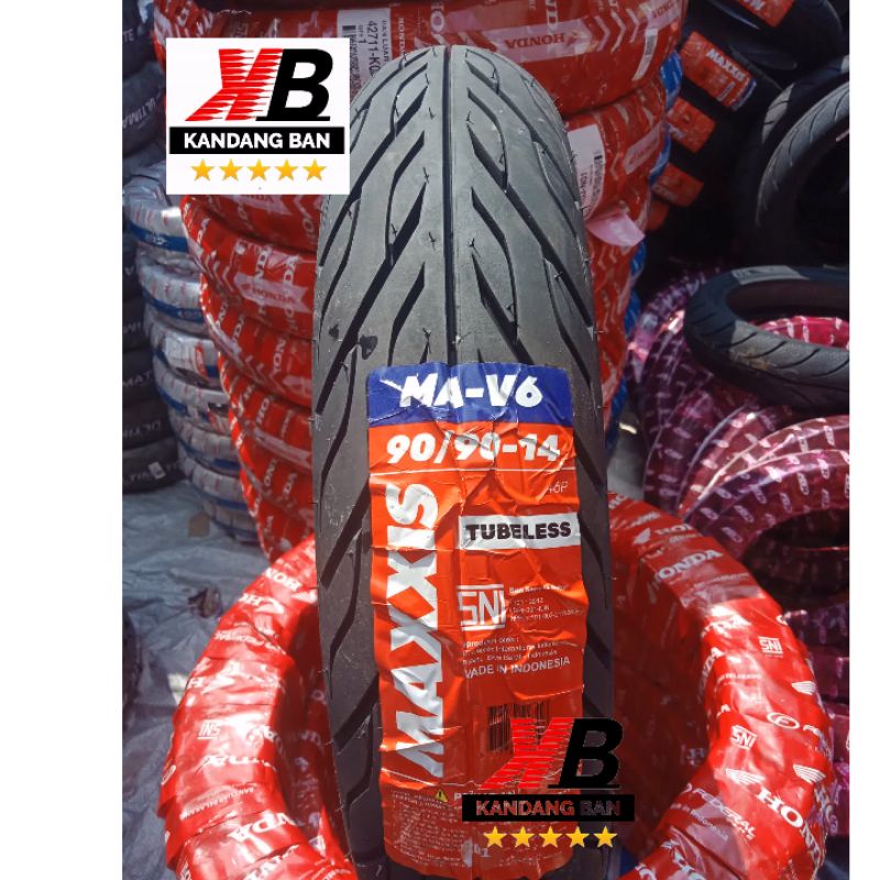 BAN TUBLES MATIC MAXXIS MA-V6 90/90-14 BAN BARU, 100% ORIGINAL, FREE PENTIL