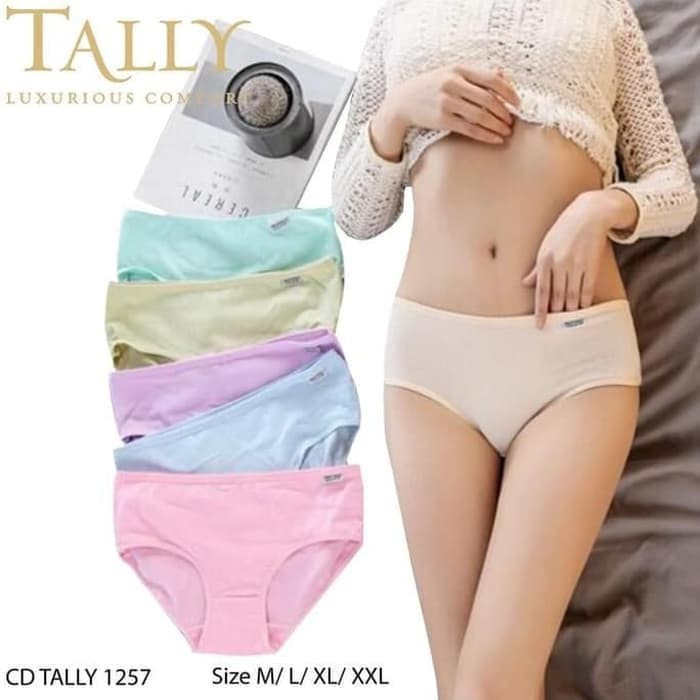 TALLY CD CELANA DALAM 1257 | BAHAN KATUN | LOW WAIST | ADA JAHITAN DI BAGIAN BELAKANG | M-XL