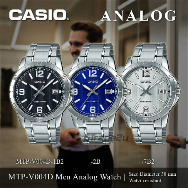 Jam Tangan Pria Casio MTP-V004D SERIES Original Casio MTP-V004D