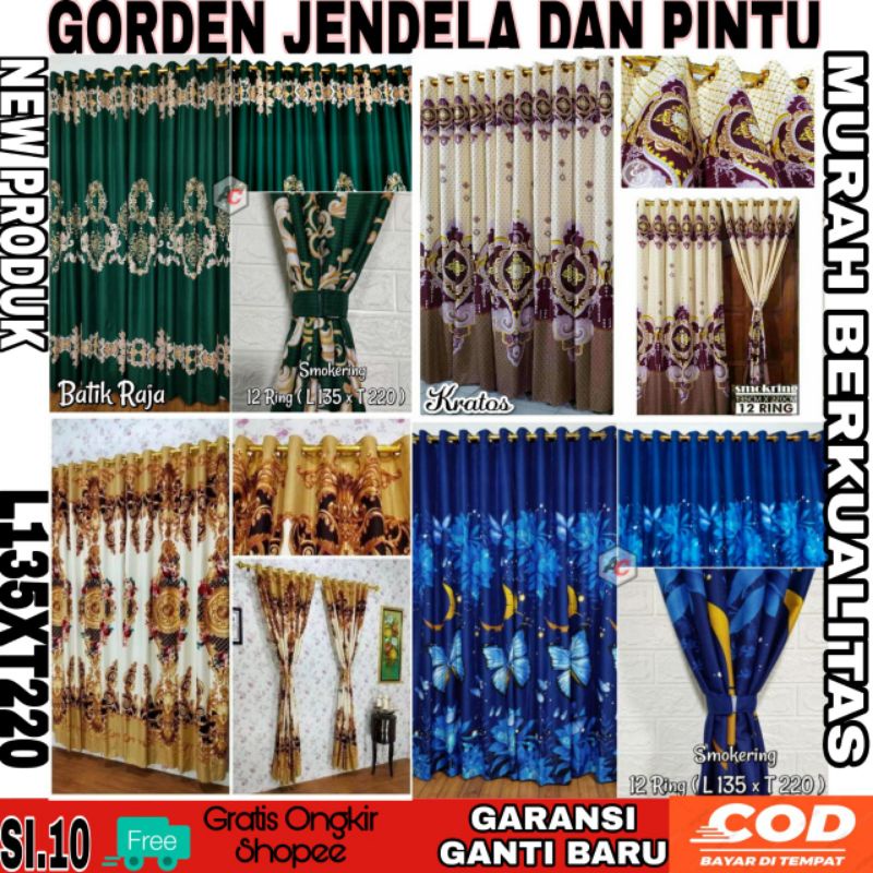 Gorden Smokering Besar 12 Lubang Produksi Sendiri Pilih Motif Geser Kanan