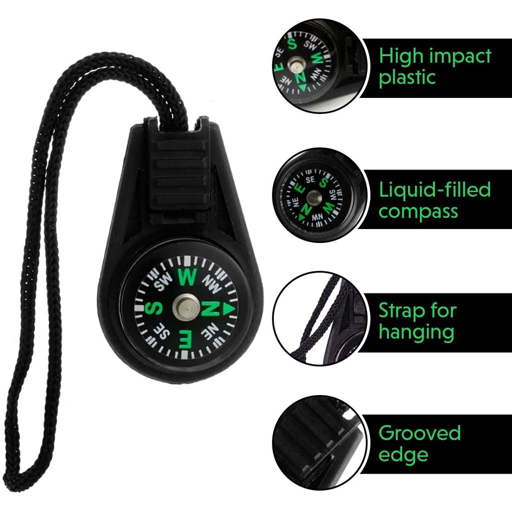 Mini Lanyard Compass Survival Kit