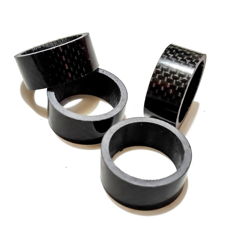 Ring Spacer Karbon Stem Sepeda Oversize 15 mm. Carbon Fiber Bike Headset Spacer Kit.