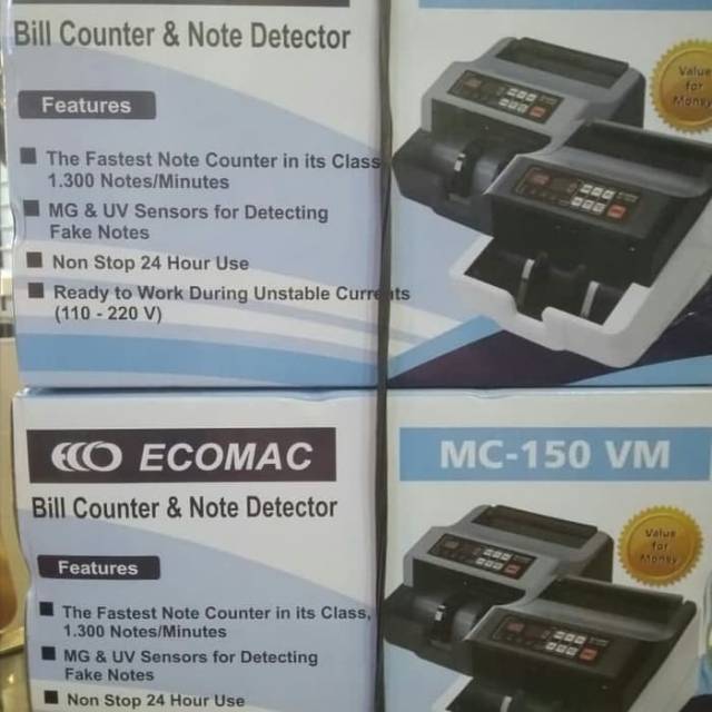 Mesin Penghitung Uang ECOMAC MC150 VM / Money Bill Counter MC 150 VM