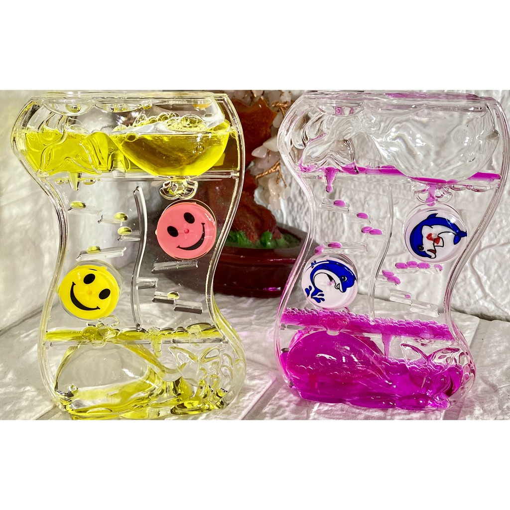 Mainan jam Pasir Timer Minyak Hiasan Akrilik