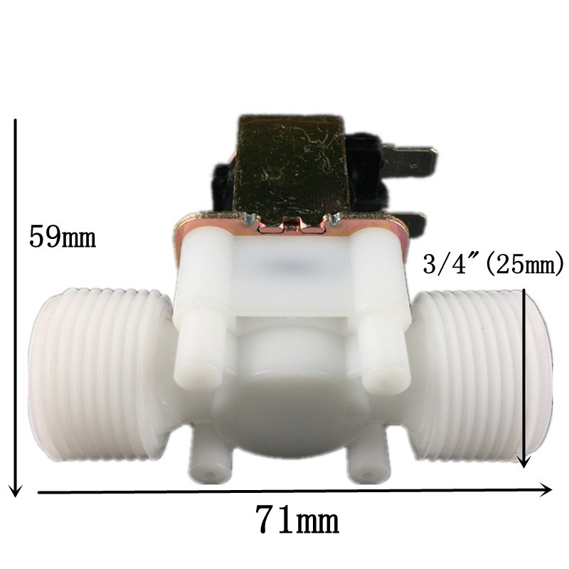 Electric Solenoid Valve AC 220V NC Water IN OUT 3/4 inch Kran Elektrik