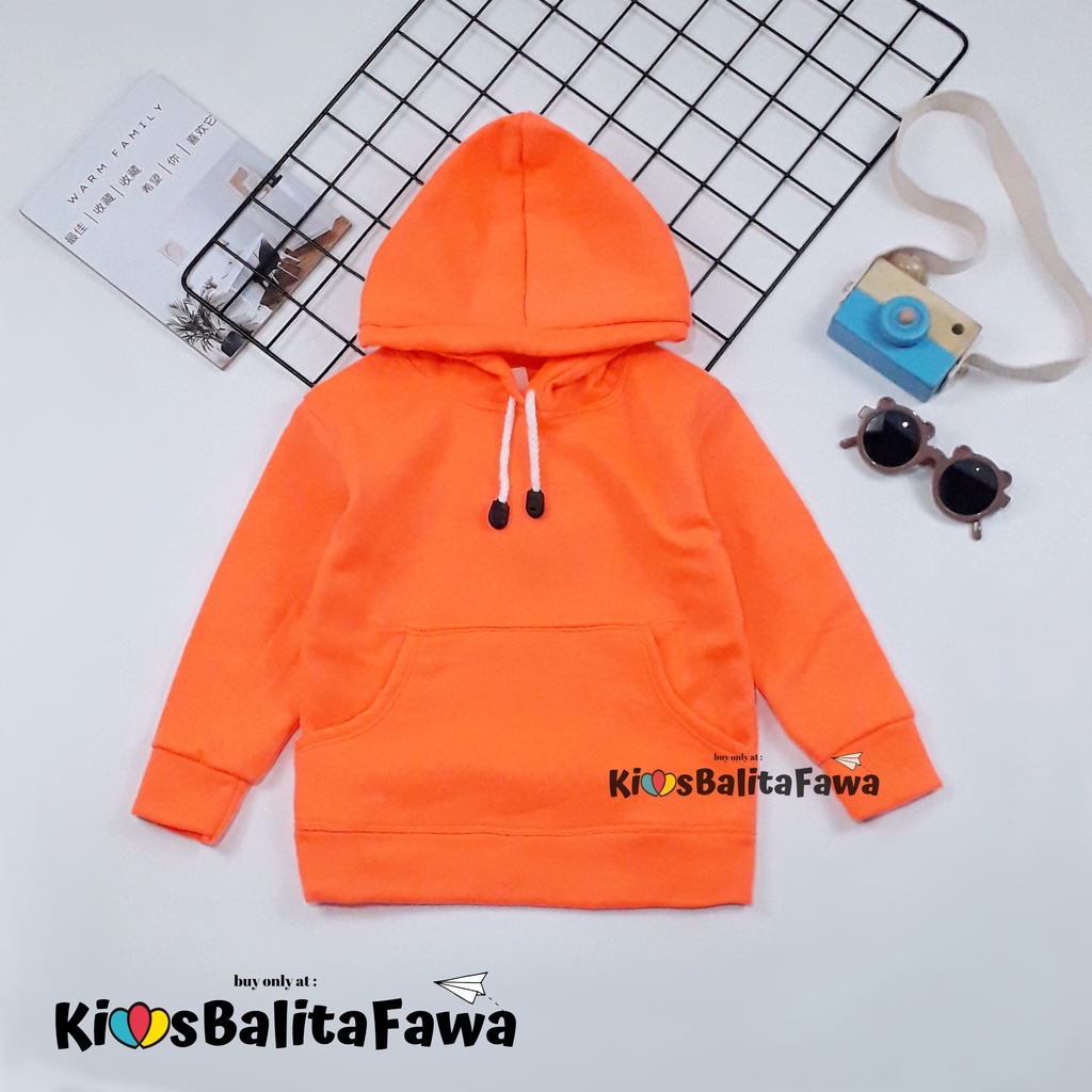 Hoodie Anak Polos uk 6-7  Tahun / Universal Sweater Anak Laki Perempuan Baju Hangat Panjang IMPORT