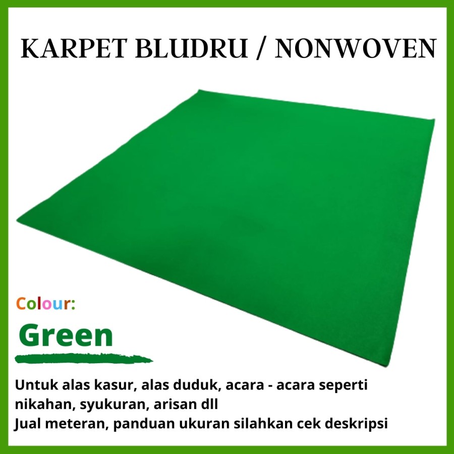 BAROKAH Karpet Wool Meteran 0,5  x  2 m, Bludru Bulu, Brudru Pameran Tebal-7