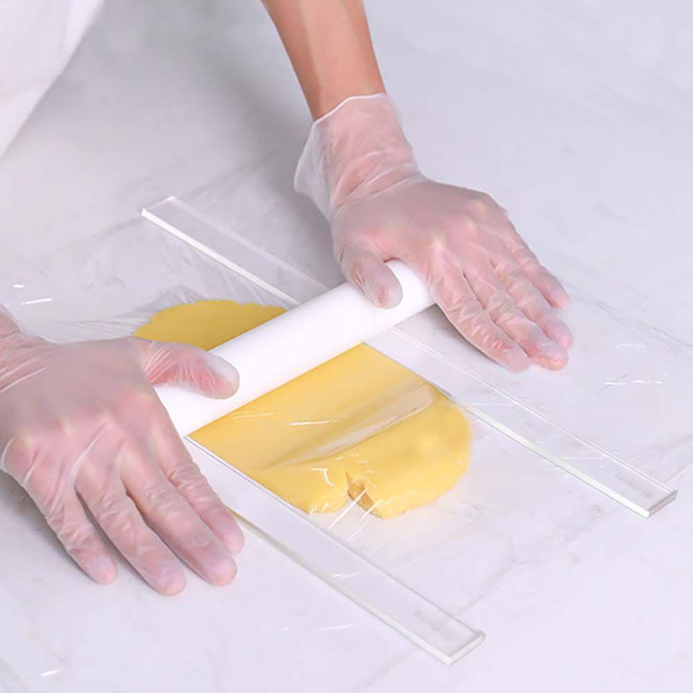 [Elegan] Biscuit Smoother Fondant Akrilik Penggaris Keseimbangan Biskuit Kue Rolling Alat Icing Baking Aksesoris