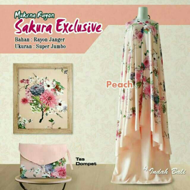 Mukena exclusive bunga sakura