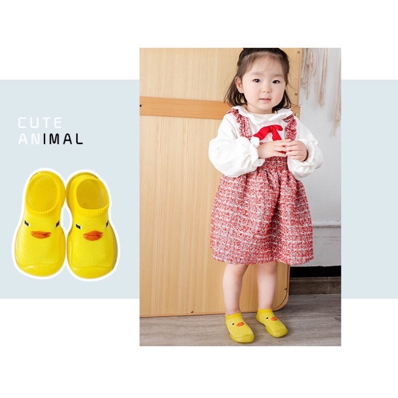 Sepatu Bayi Newborn Prewalker Shoes Anak Alas Karet Kaos Kaki Sepatu Anak Bayi 0 1 2 Tahun Korea Terbaru Skidders Duck