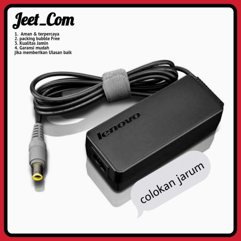 ORIGINAL Adaptor Charger Lenovo ThinkPad T410, T420, T430 T430i 20V 3.25A Colokan Jarum STD