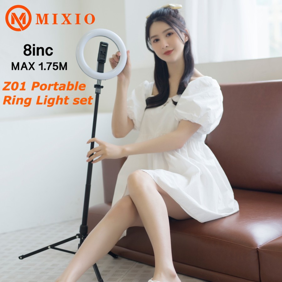 MIXIO Z01 Ring Light Portable tripod 1.75m lipat bluetooth shutter