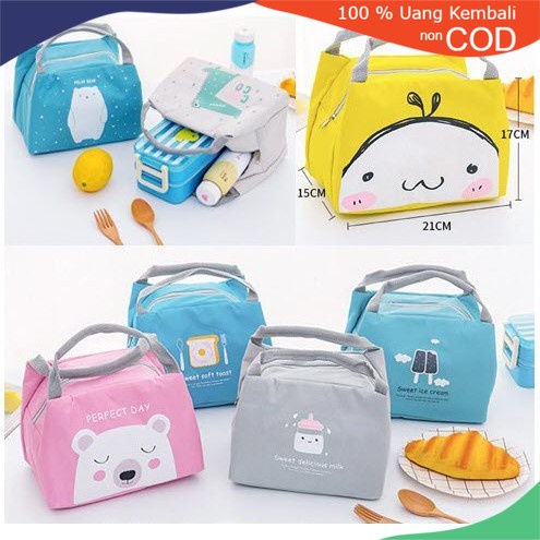 Tempat penyimpanan Asi Portable Cooler Bag Asi / Cooler Box / Tas Bekal Makanan Karakter / Lunch Bag