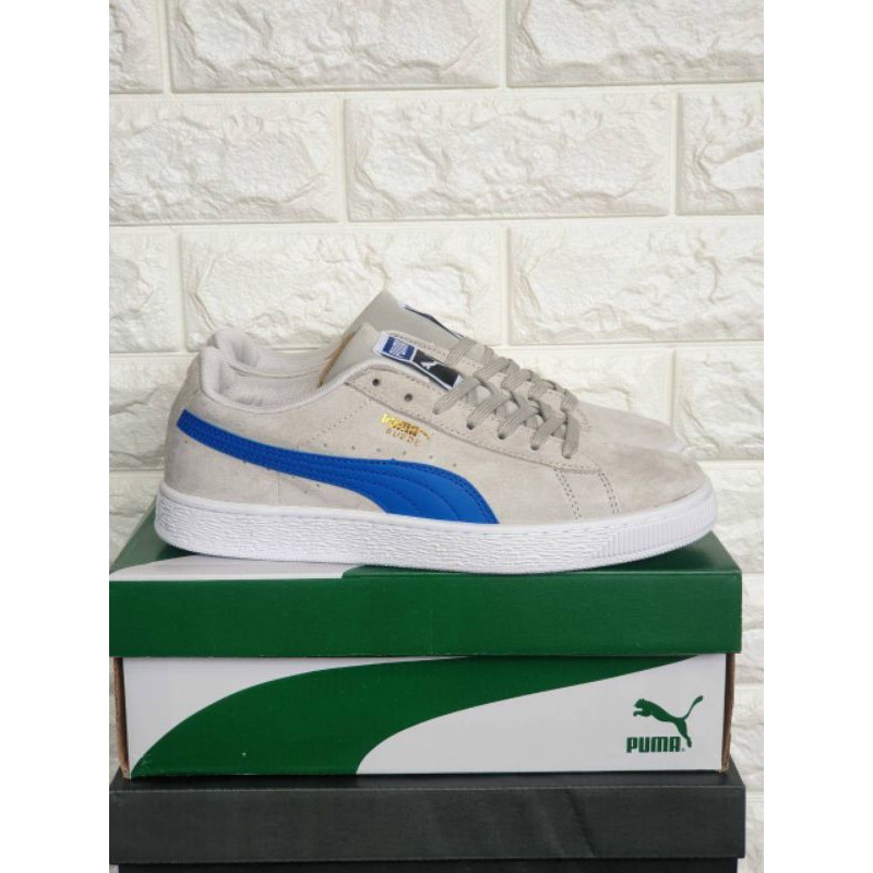 puma suede grey blue