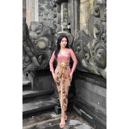 Kamen set selendang besar batik sutra paris premium