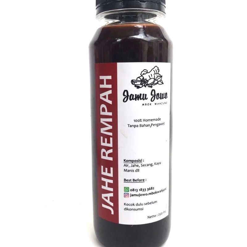 

Jamu Jahe Rempah Botolan 250 mL (gojek & grab only)
