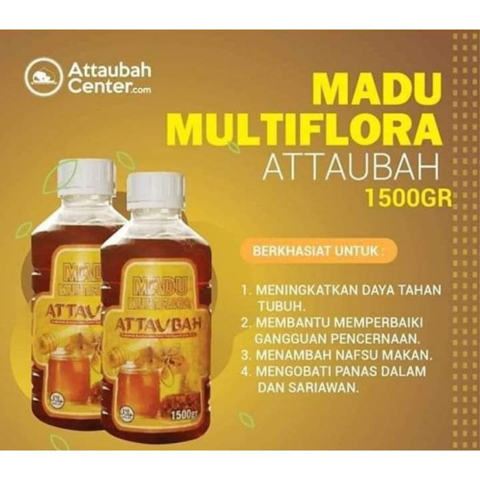 

Madu Multiflora Attaubah 1500gr | Meningkatkan daya tahan tubuh