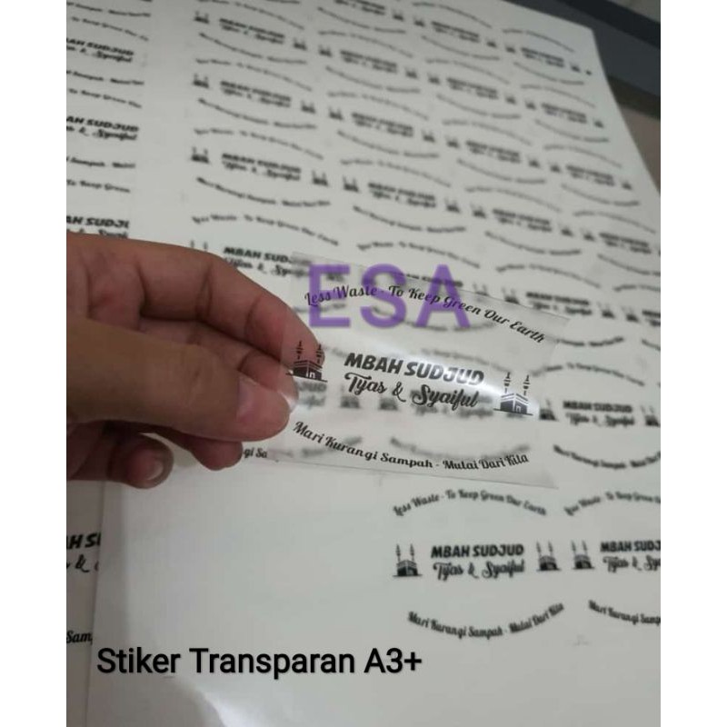 

~ Stiker Transparan A3+ Lembaran Termurah