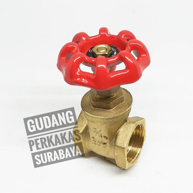 STOP KRAN 3 4 DIM GATE  VALVE FULL KUNINGAN KRAN PDAM DRAT 