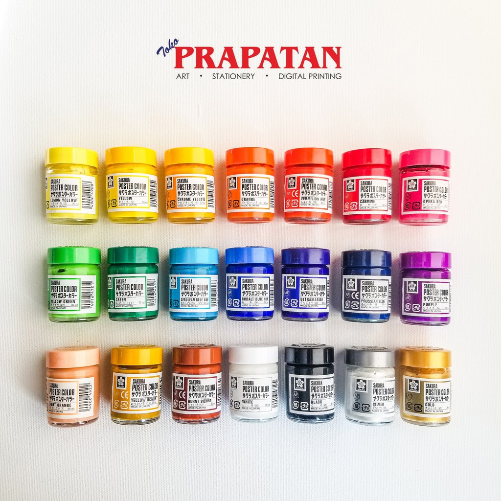 

ghg Sakura Poster Color 30ml Warna Standar Opaque