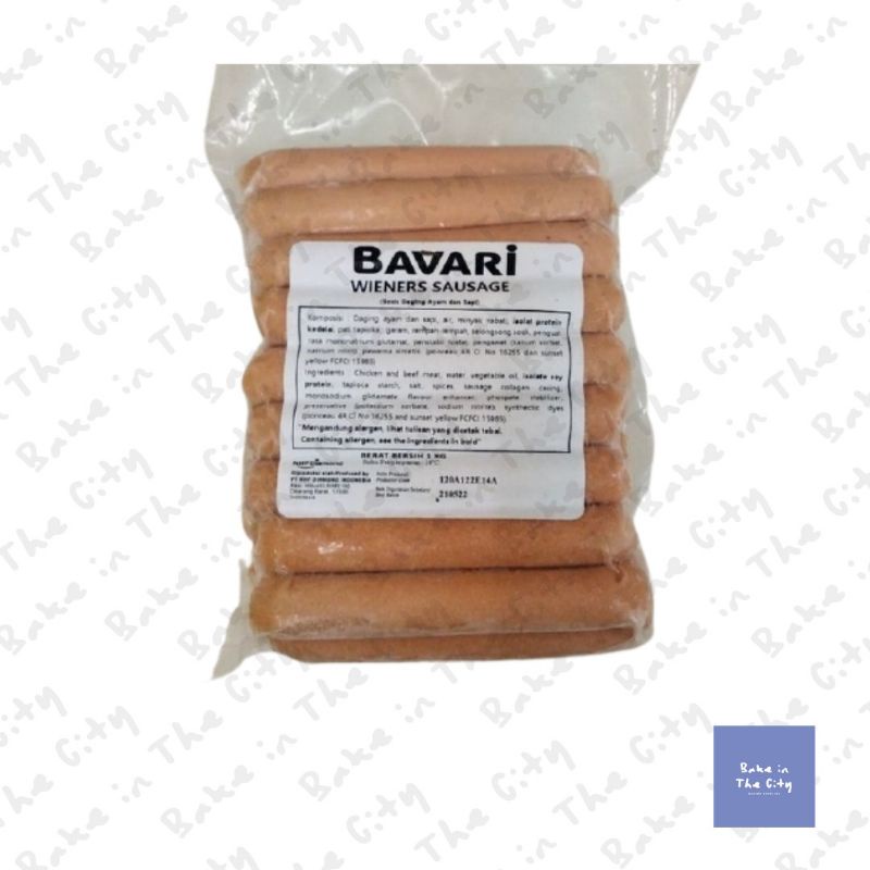 Sosis Wieners Bavari / Daging Ayam dan Sapi - 1kg | Grab Only 