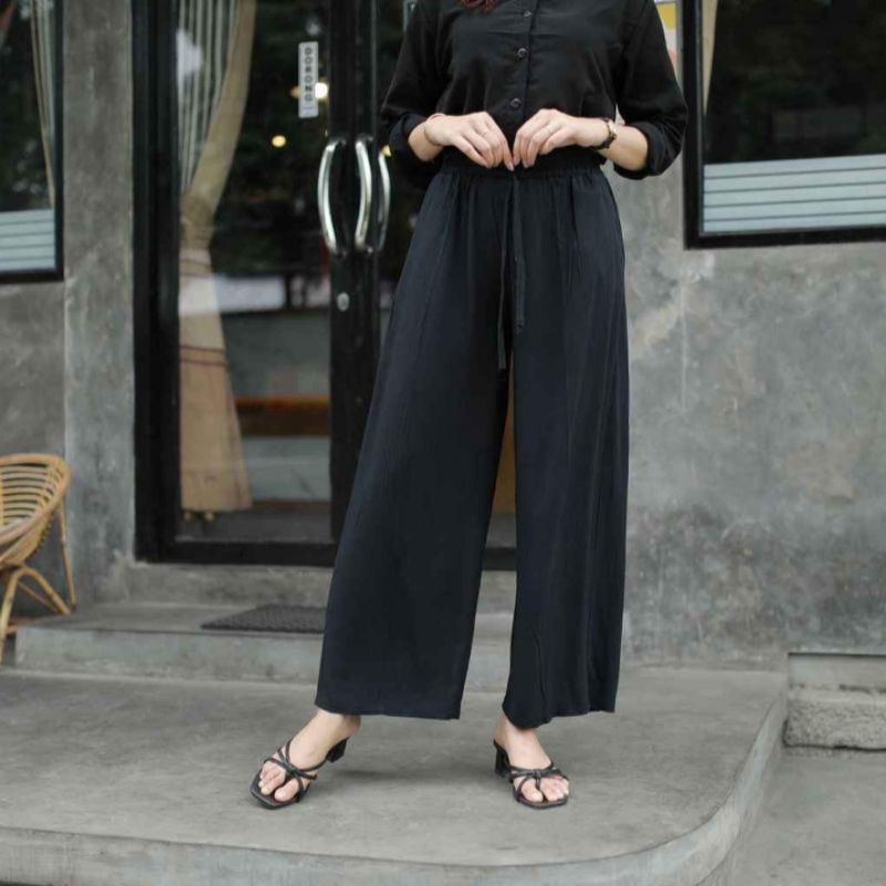Celana Kulot Uniqlo - Celana Kulot Wanita - Kulot Uniqlo Viral - Cholidah Fashion Grosir - Bisa COD 
