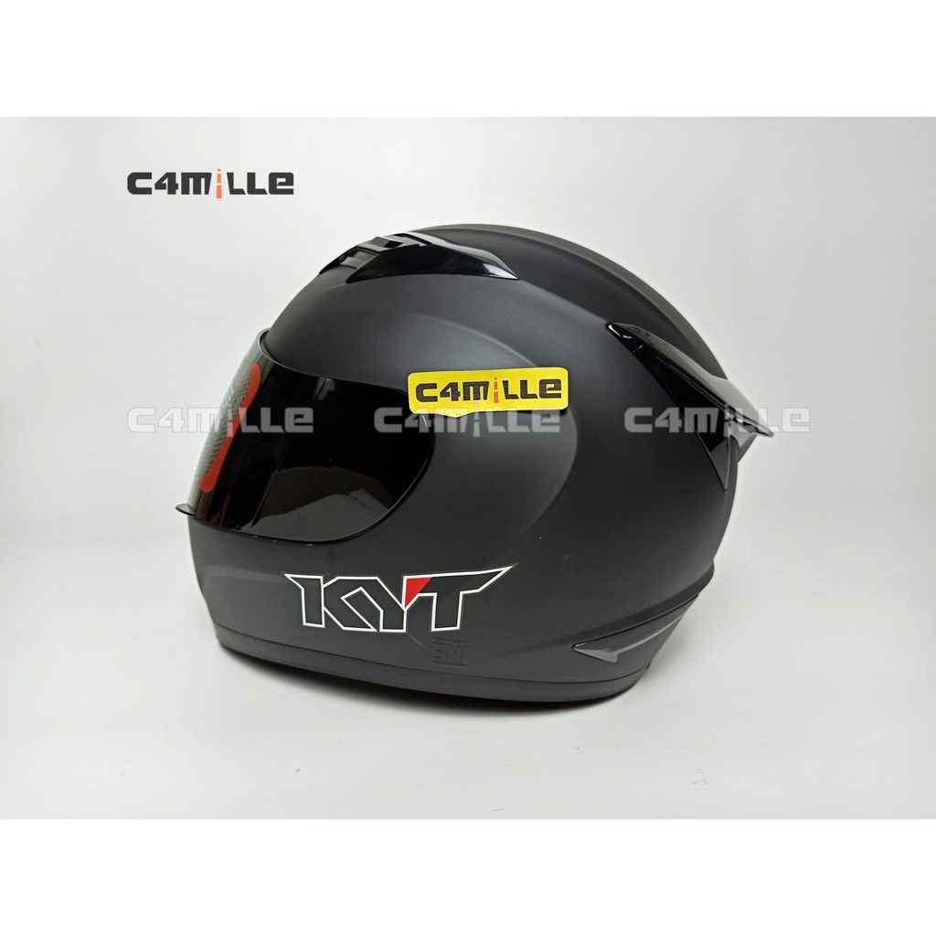 HELM KYT R10 R 10 SOLID BLACK DOFF FULL FACE-1