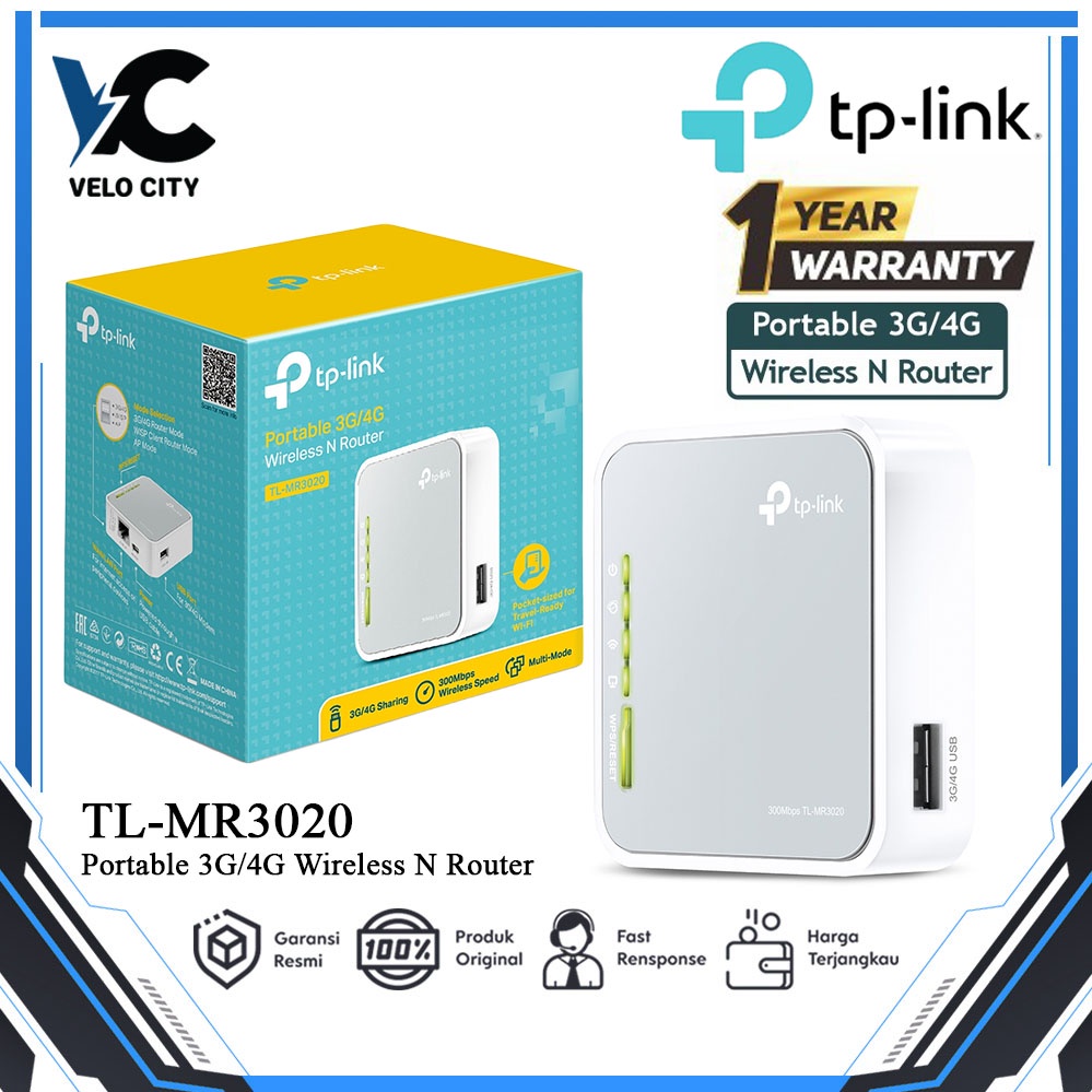 TP-Link TL-MR3020 150Mbps Portable 3G/4G Wireless N Router Original