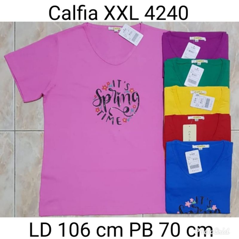 (C0002)KAOS WANITA IMPORT KAOS CALFIA KAOS JUMBO KAOS COTTON KAOS CEWE KAOS MURAH T-SHIRT JUMBO ADEM