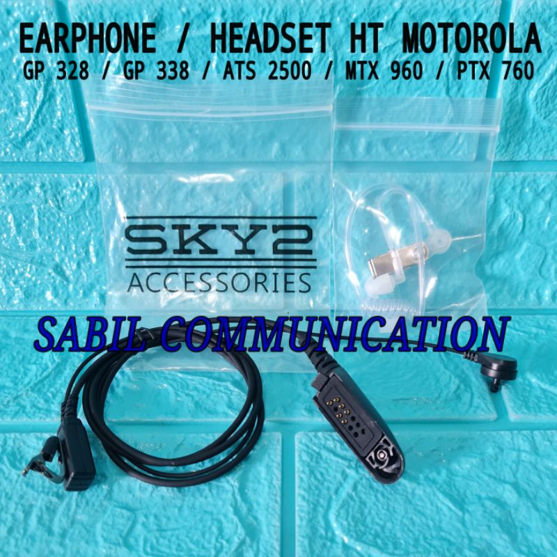EARPHONE HT MOTOROLA GP 328 GP 338 ATS 2500 MURAH / HEADSET HT MOTOROLA GP338 GP328 ATS2500 MURAH