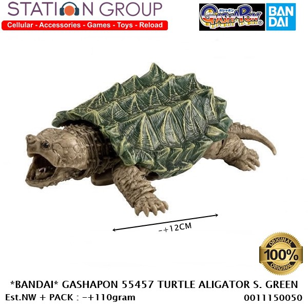 BANDAI 55457 GASHAPON TURTLE 03 ALIGATOR SNAPPING GREEN - ACTION FIGURE
