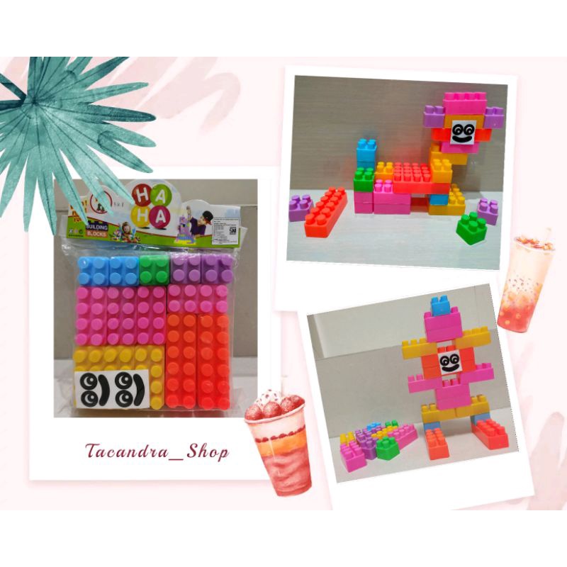 Mainan Anak Bongkar pasang Block Edukasi / Mainan Bongkar Pasang Anak Building warna