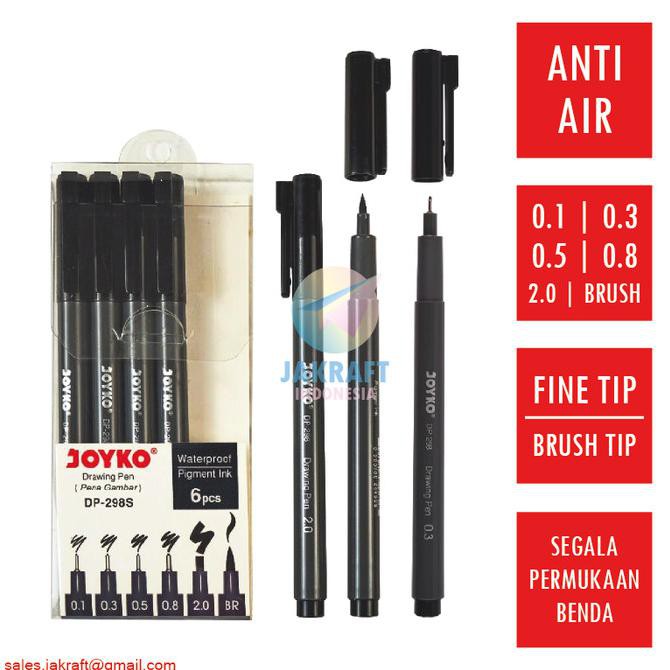 

Diskon Drawing Brush Pen 0.1 0.3 0.5 0.8 2.0 Permanen Hitam JOYKO DP-298S Promo Awal tahun