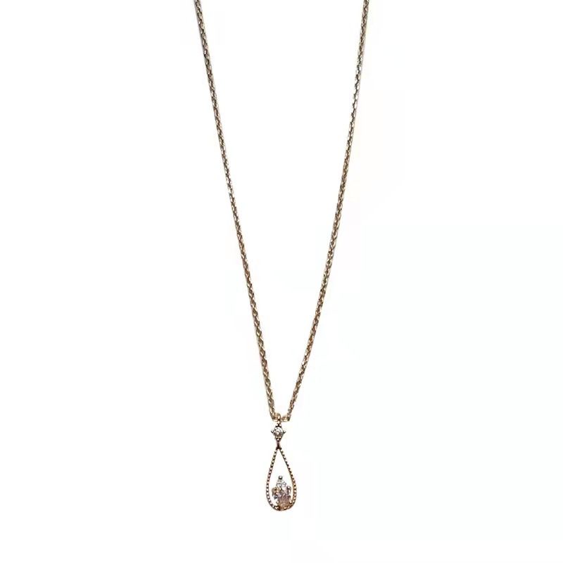 FerenHongXia Kalung Zircon drop necklace diamond shining simple clavicle chain necklace necklace l lubuk pakam l perbaungan l medan l deliserdang l serdangbedagai