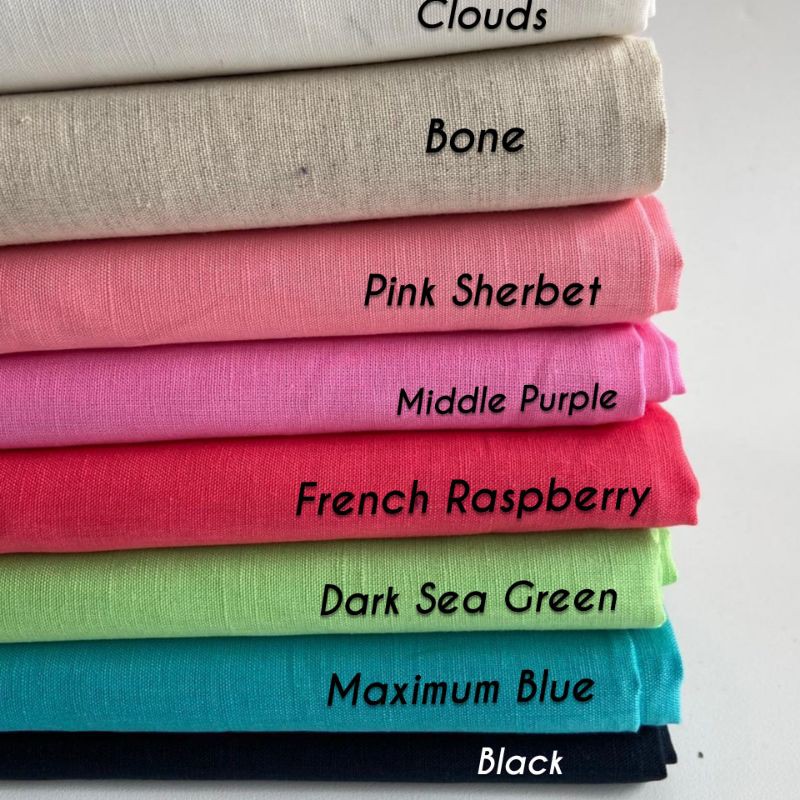 Bahan Kain Katun Linen Polos Shopee Indonesia