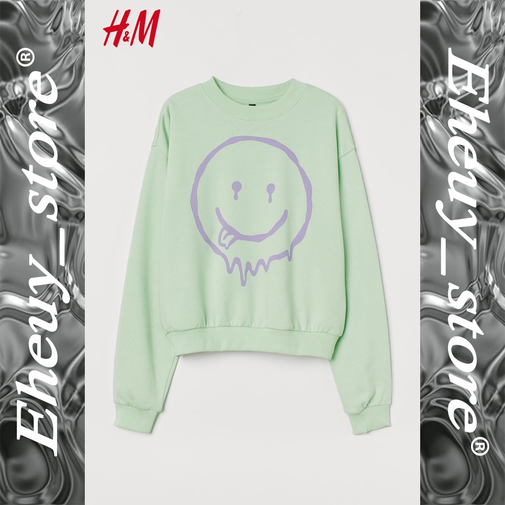 Crewneck H&amp;M ALICE SMILE BABES STITCH Crewneck H&amp;M WANITA sweater wanita oversize