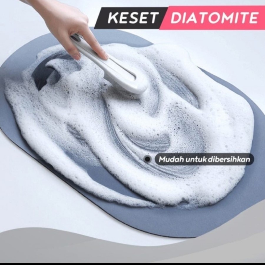 Barangunik2021 -Keset Kaki Diatomite Anti Slip Serap Air Oval  / Persegi Random