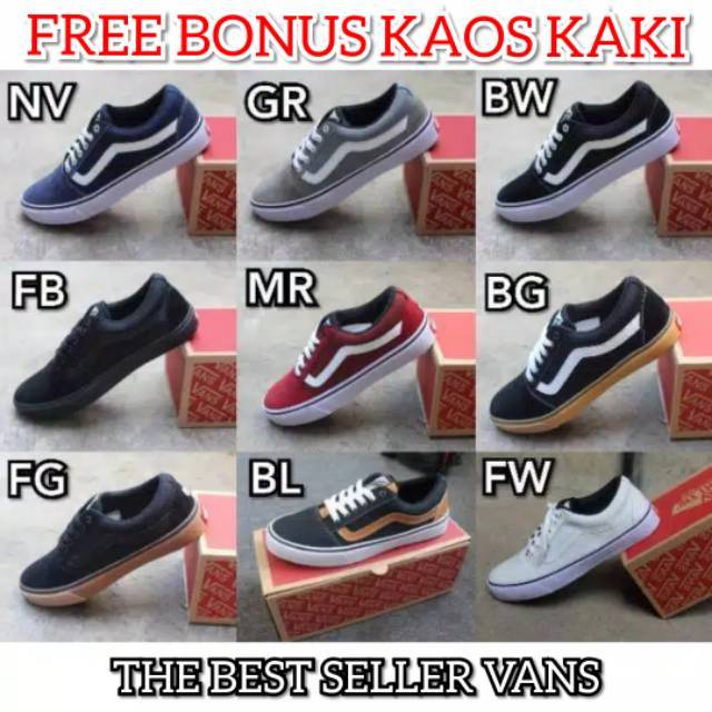 SEPATU VANS AUTHENTIC FULL BLACK HITAM POLOS WHITE PUTIH OLDSKOOL ERA SK8 PREMIUM BNIB ICC IFC DT