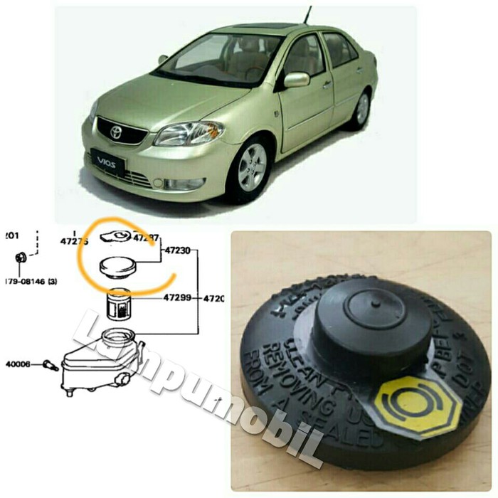 Tutup Tabung Minyak Rem Toyota Vios 2003-2006 - LAMPU MOBIL