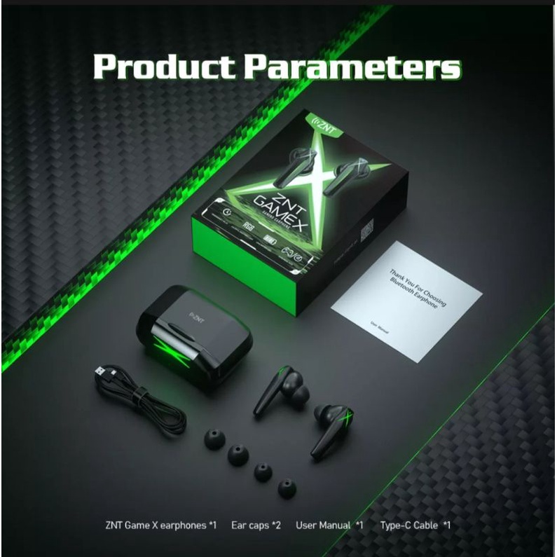 ZNT Game X Wireless Gaming  Earphone Ultra Low Latency
