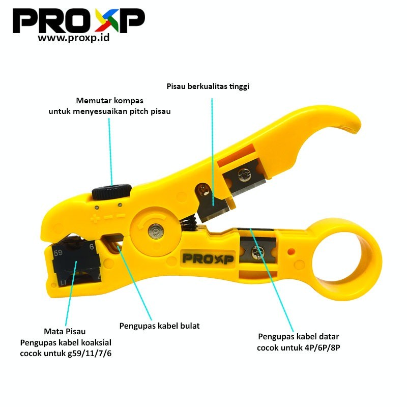 Alat Pengupas Kabel LAN Cable Wire Stripper Cutter XP