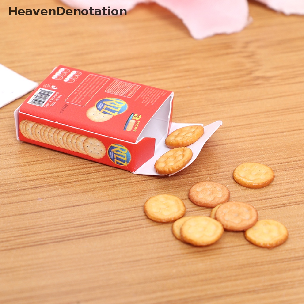 (Heavendenotation) Miniatur Cookies Skala 1: 6 Dengan Kotak Untuk Rumah Boneka