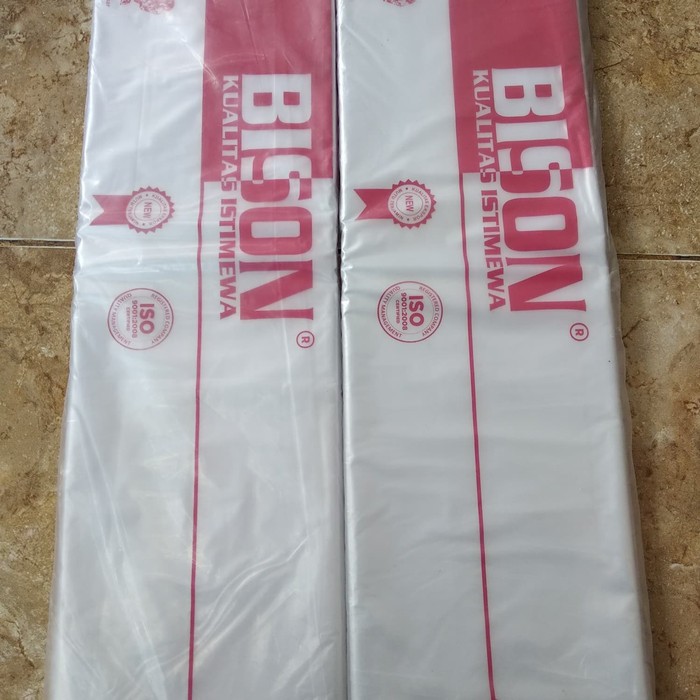 Kantong Plastik Sampah Plastik Bening Tebal PE 60x100 Bison Plastik Laundry Plastik Baju Bening