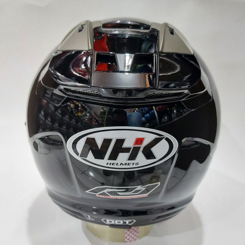 Helm NHK R1 Solid Hitam Gloss