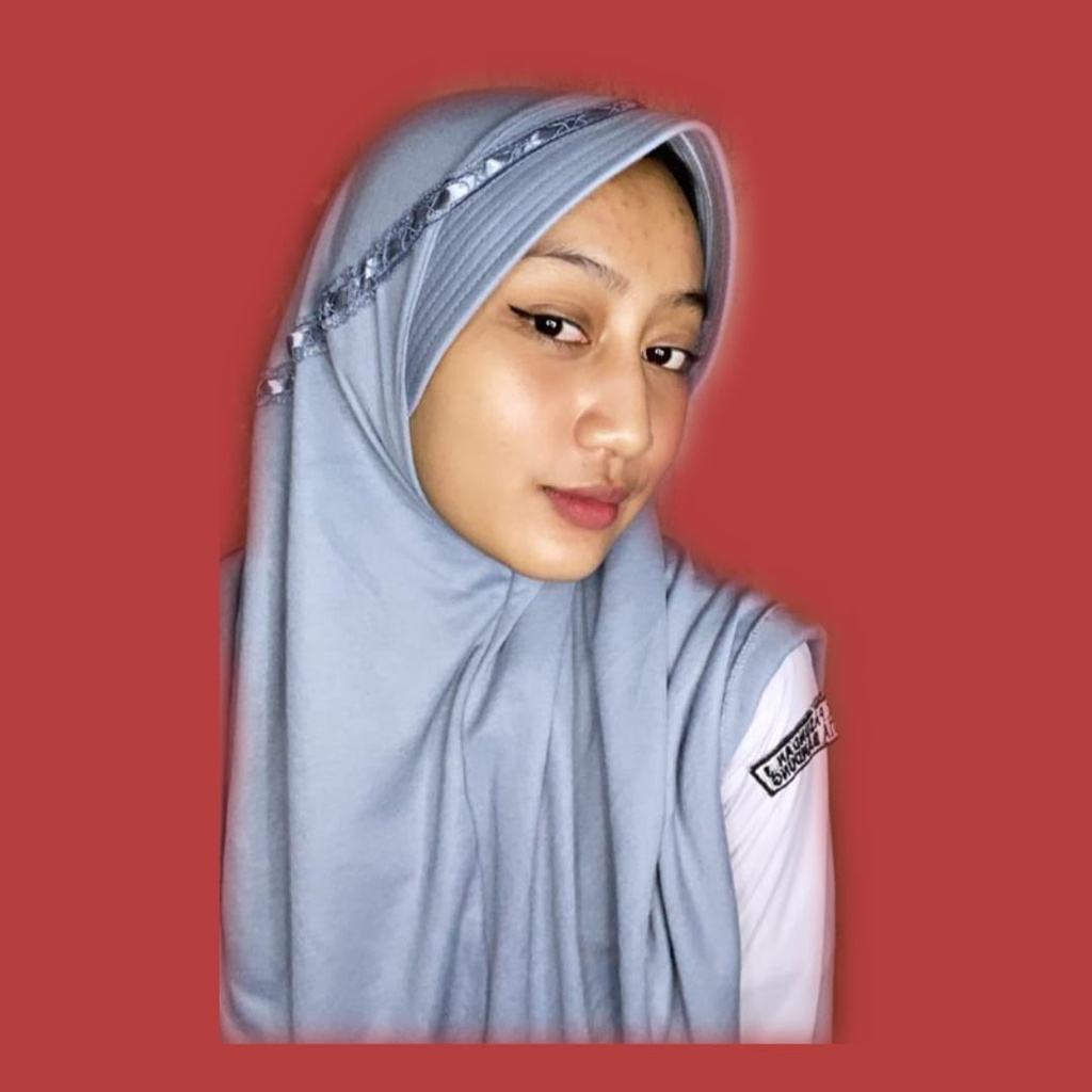 Kerudung Serut Sekolah Hemy Bahan PE Doubel 2022 terlaris /bisa bayar ditempat