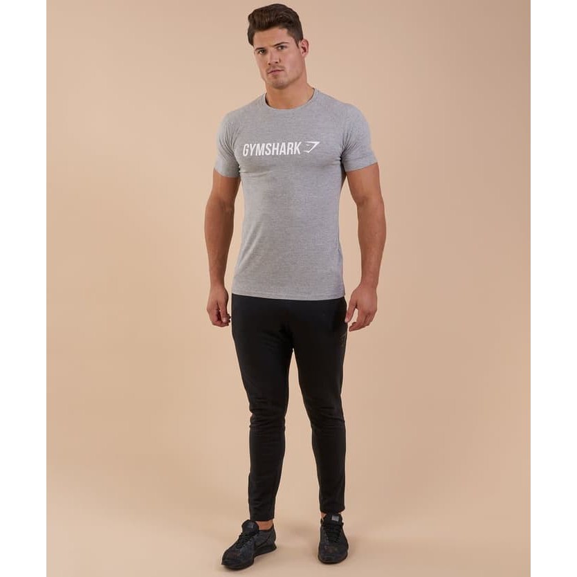 Diskon Kaos Baju Obral Combed 30S Distro Tulisan + Logo Gymshark Gym Shark |