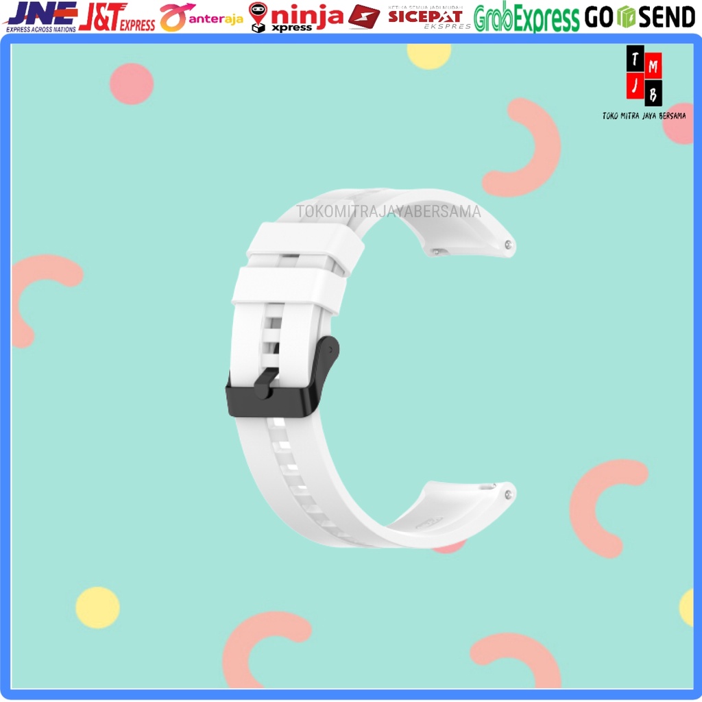 STRAP SILIKON 22mm SMARTWATCH HUAWEI GT2 46mm GT ACTIVE HONOR MAGIC BAND SAMSUNG MOTIF GARIS